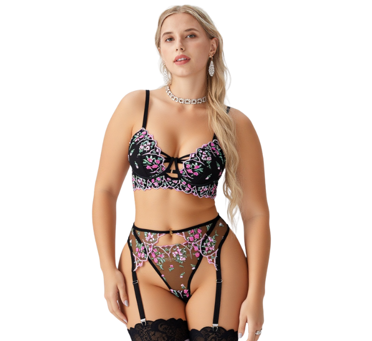 Embroidered Flower Set